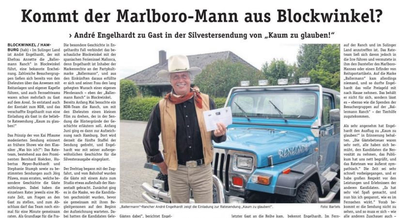 Neues Von Der Ballermann Ranch: Kaum Zu Glauben...