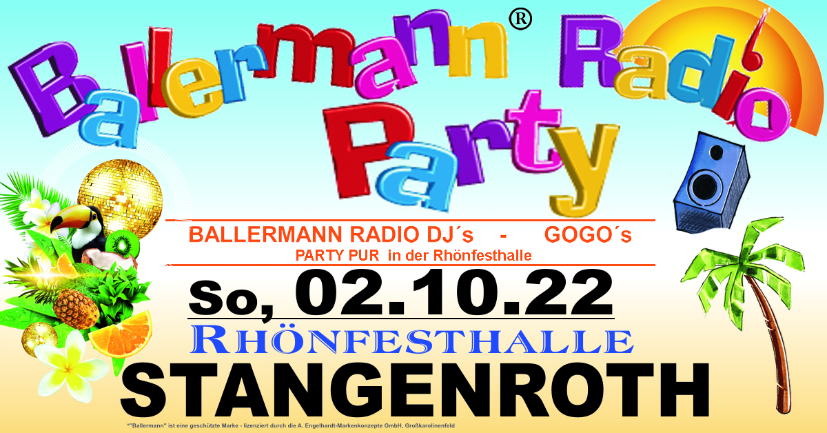 Legendär Wie Immer: Ballermann Party In Stangenroth Am 02.10.22