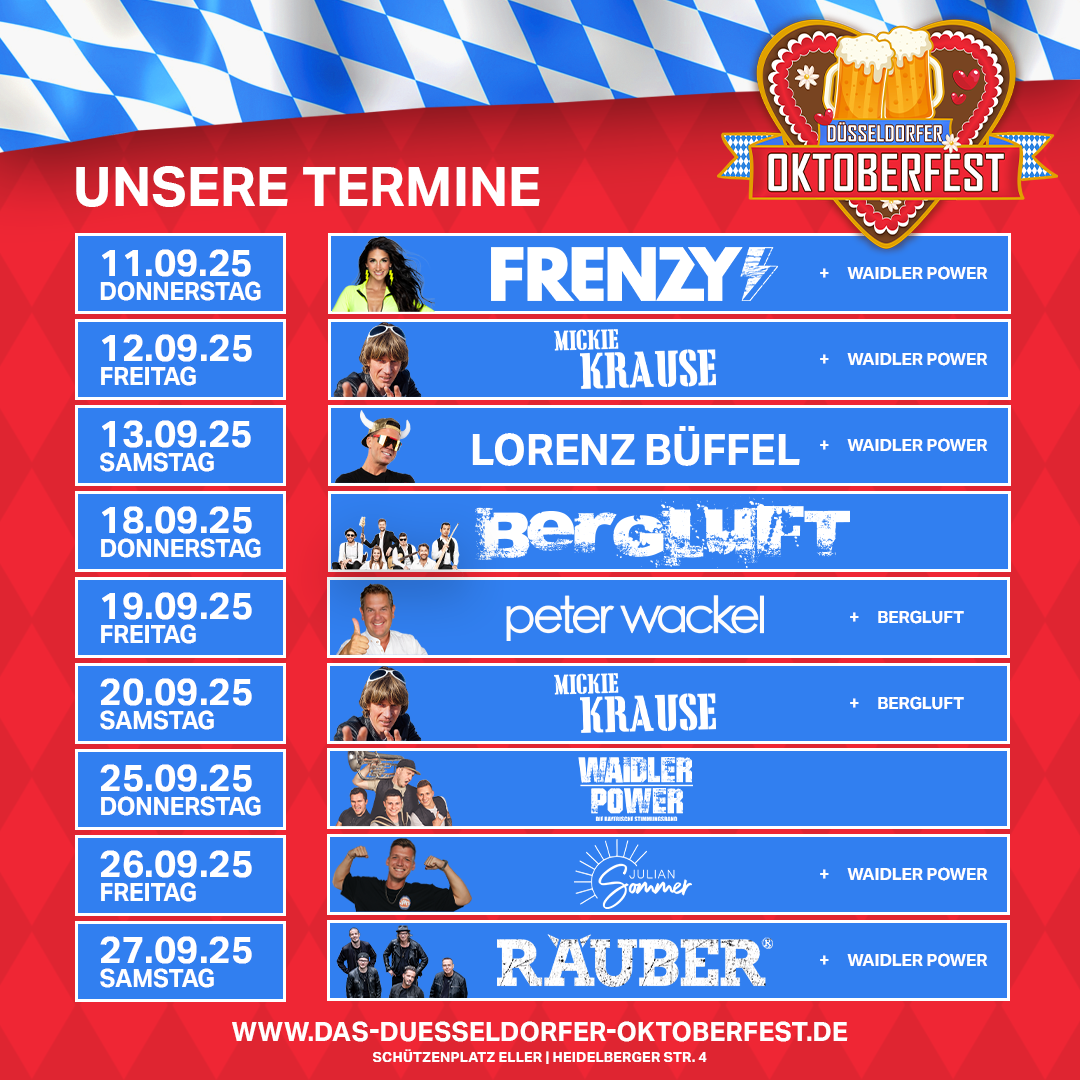 Große Ticketverlosung Fürs Düsseldorfer Oktoberfest