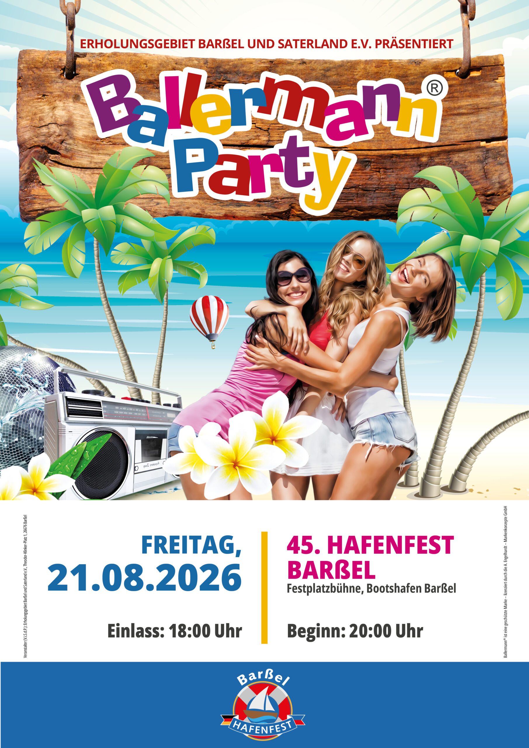 Barßel Bebt: Originale Ballermann Party Zum 45. Hafenfest